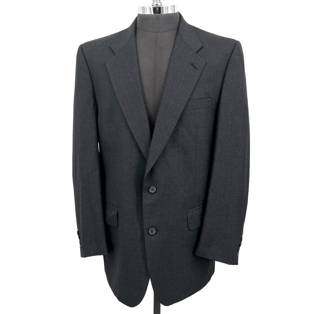 Burberry Black Wool Blazer Jacket‎ Saks 5th Avenue Size 40R Office Sophisticated